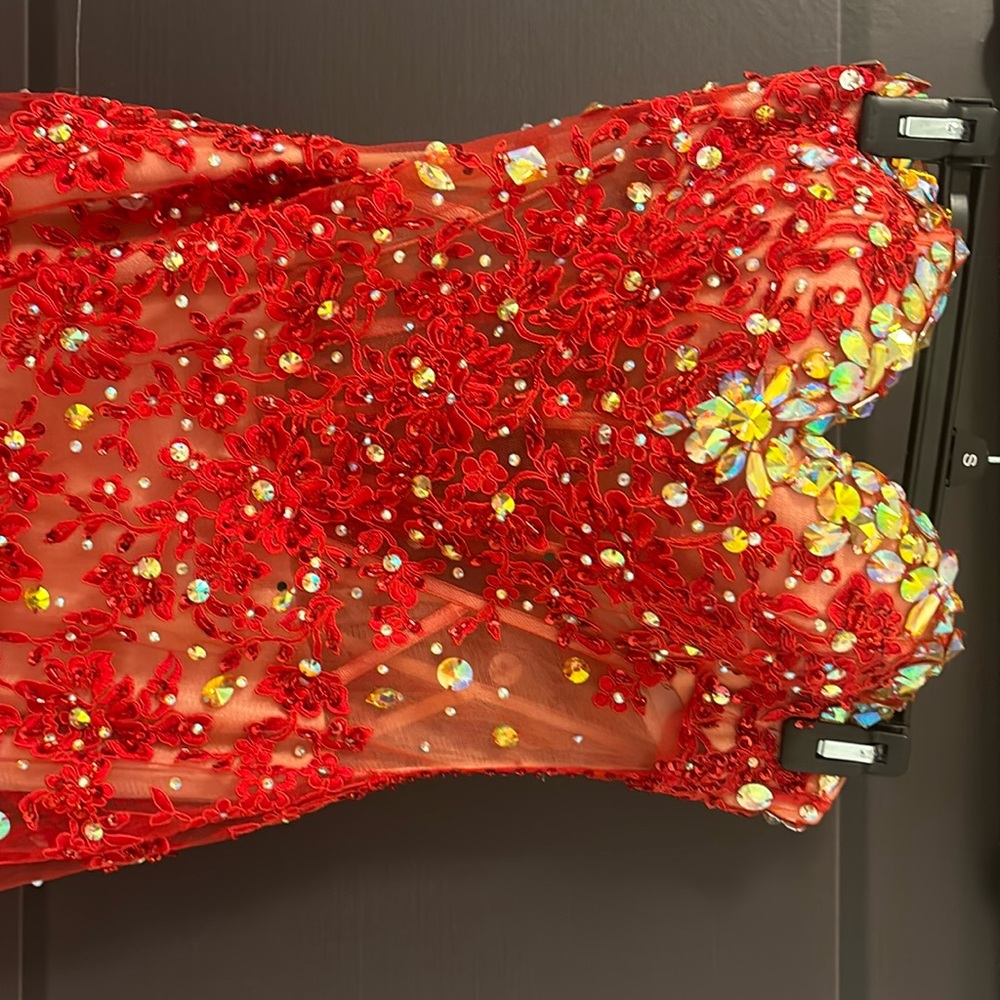 Red formal dress size small